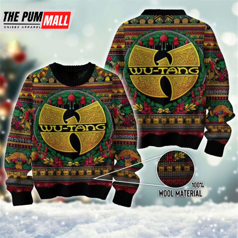 Wu-Tang Clan Ugly Sweater Wool Material Gift For Christmas