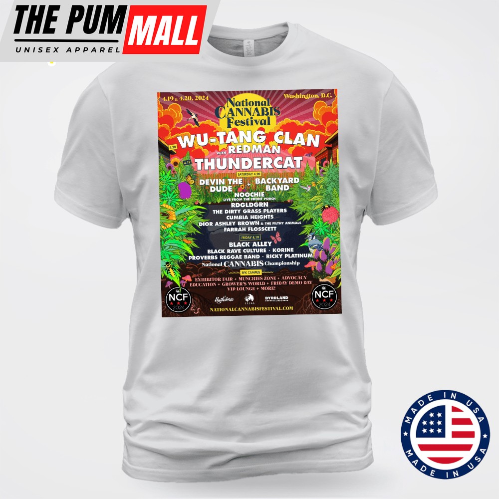 Wu-Tang Clan With Redman & Thundercat Headline NCF 2025 Unisex T-shirt
