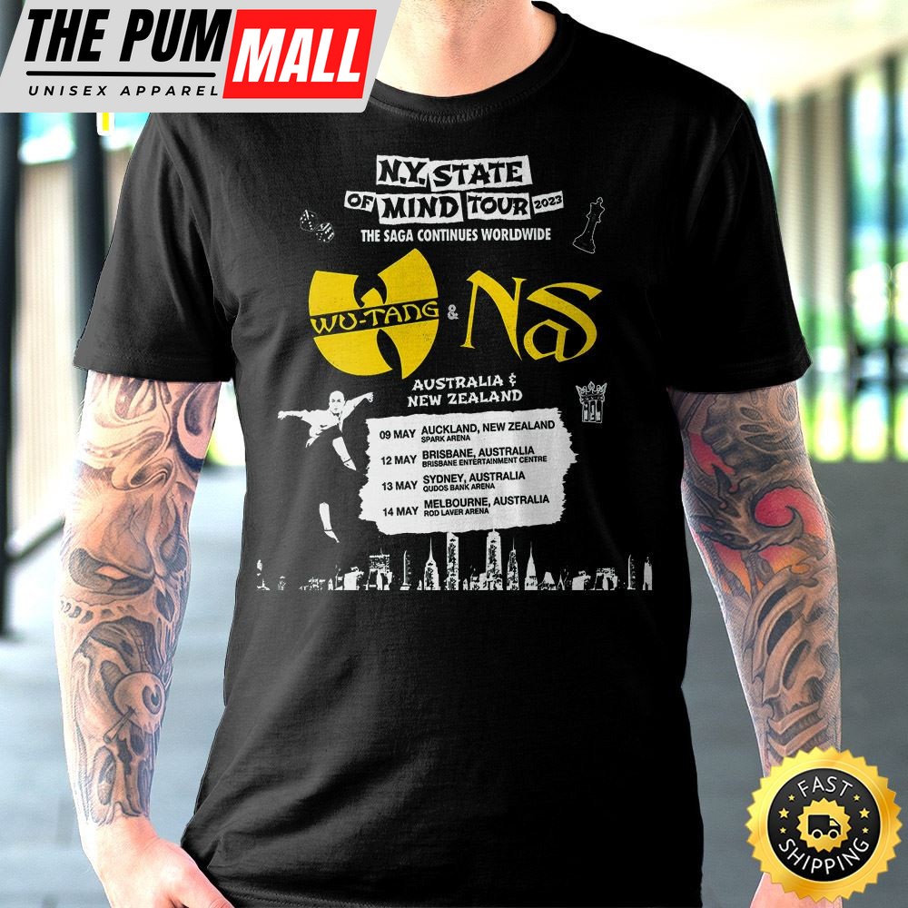 Wutang And Nas N.Y State Of Mind Tour 2023 Australia & New Zealand Unisex Tshirt