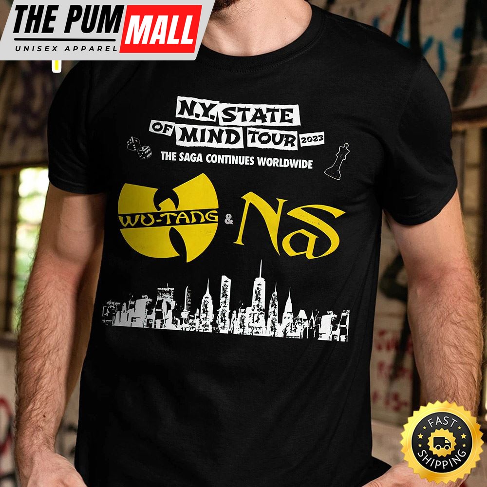 Wutang Clan & Nas N.Y State Of Mind Tour 2023 The Saga Continues Worldwide Unisex Tshirt