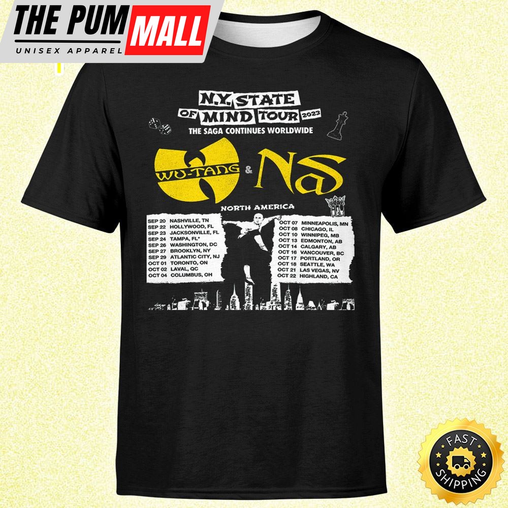 wutang-nas-ny-state-of-mind-tour-2023-the-saga-continues-worldwide-north-amer-mv4vdnn4 Wutang & Nas N.Y State Of Mind Tour 2023 The Saga Continues Worldwide North America Unisex Tshirt