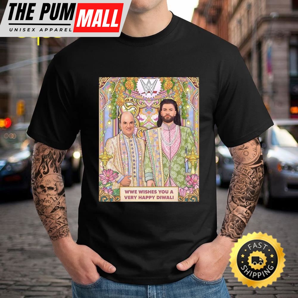 WWE Wishes You A Very Happy Unisex Black T-shirt