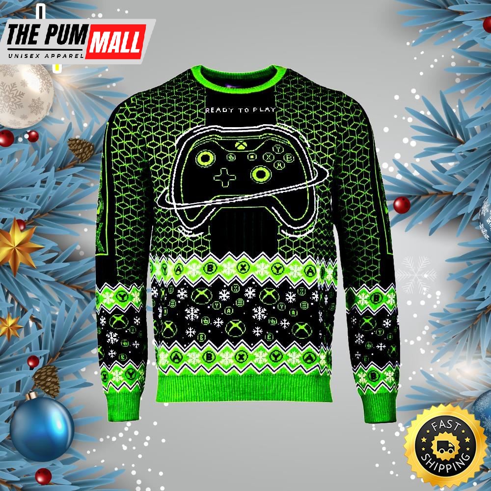 Xbox One Achievement Unlocked Ugly Christmas Sweater