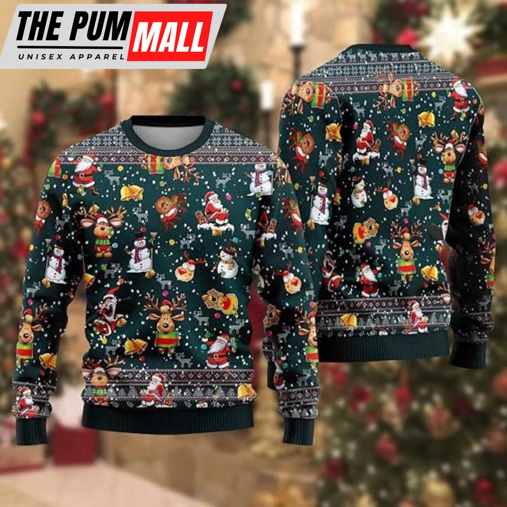 Xmas New Year Ugly Christmas Sweaters For Men – Mens Sweater Xmas Holiday Crew Neck Shirt