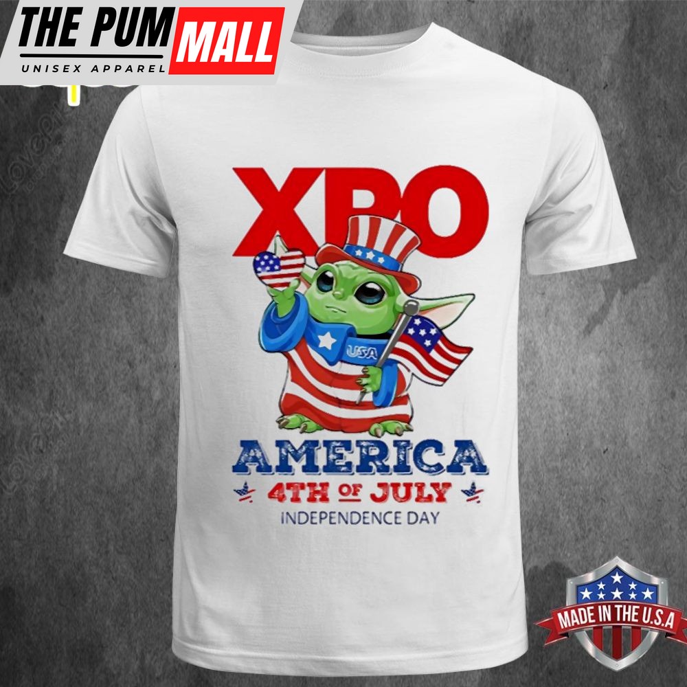 XPO Baby Yoda America 4th Of July Independence Day 2025 Shirt