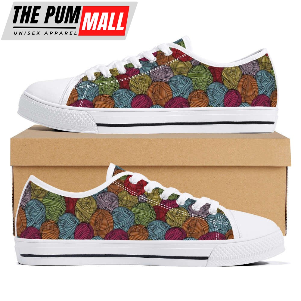 Yarn Ball Sneakers, Wool Ball Shoes, Knitting Gift For Men And Women