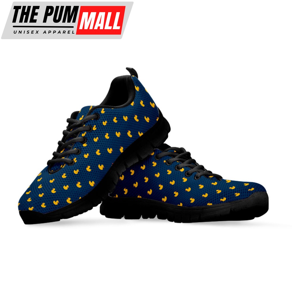 yellow-duck-pattern-print-black-running-shoes-gift-for-men-and-women-tl0pblyz Yellow Duck Pattern Print Black Running Shoes, Gift For Men And Women