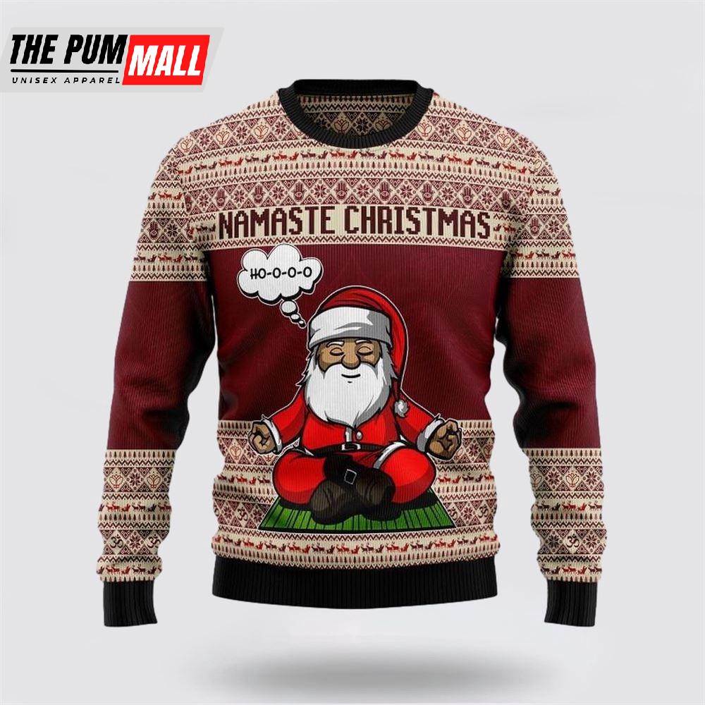 Yoga Santa Clause Ugly Christmas Sweater