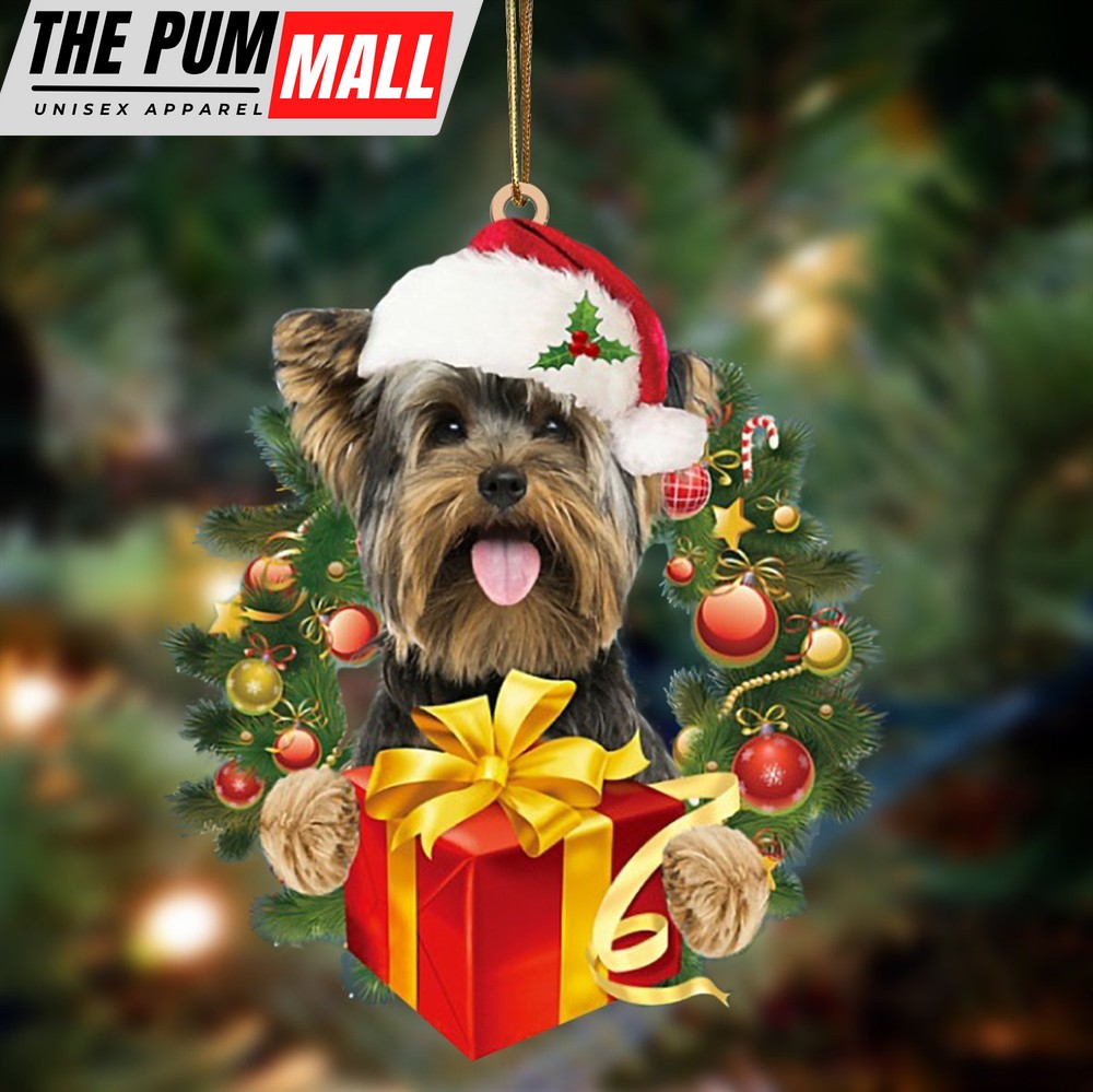 Yorkshire Terrier Give Gifts Hanging Ornament – Flat Acrylic Dog Ornament – Dog Lovers Gifts For Him Or Her Limited Edition