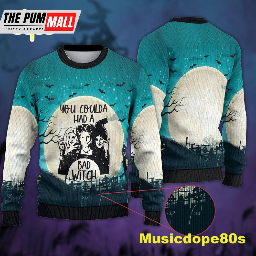 You Could Had A Bad Witch Christmas Halloween 2025 Ugly Sweater