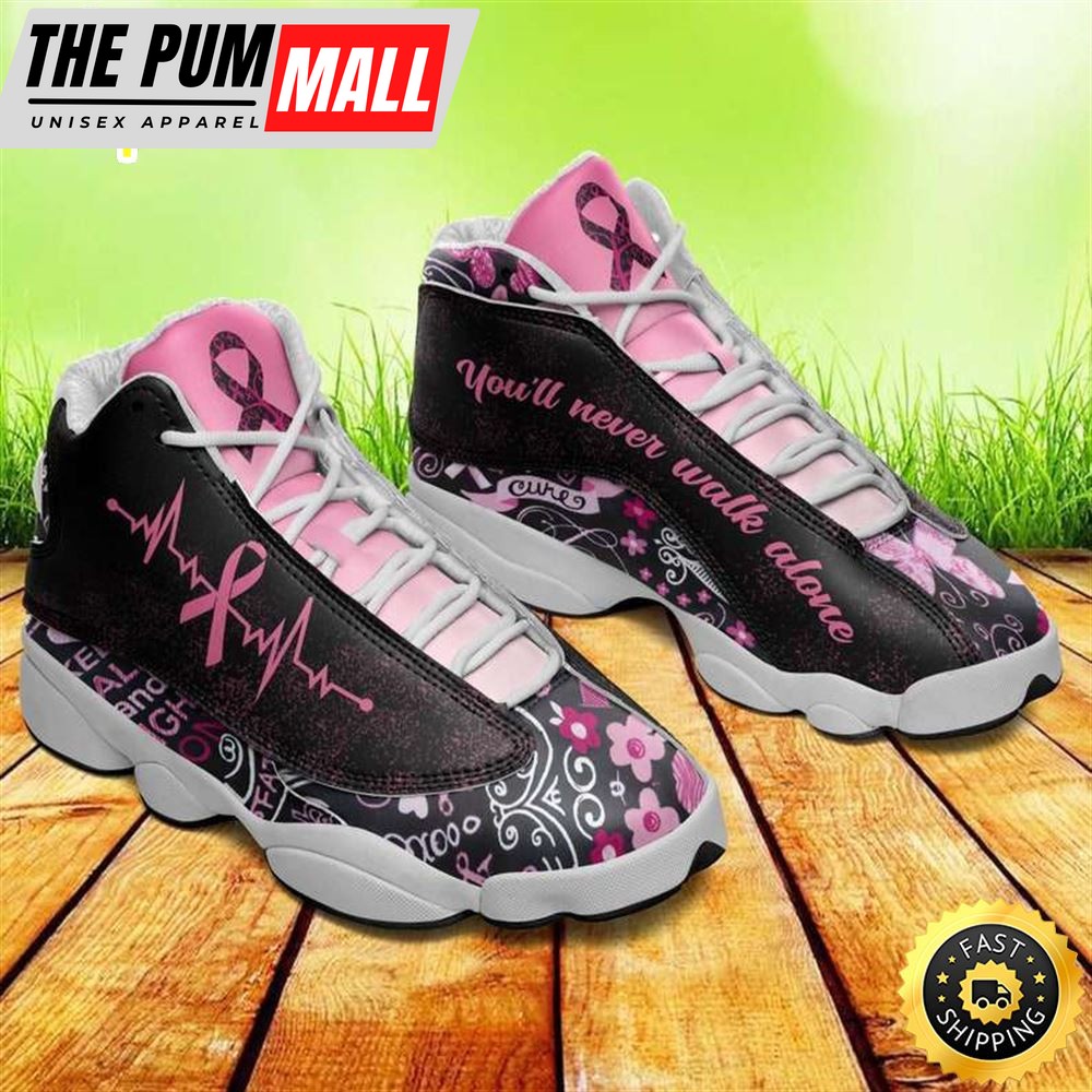 You’ll Never Walk Alone Pink Ribbon Breast Cancer Awareness Air JD13 Shoes