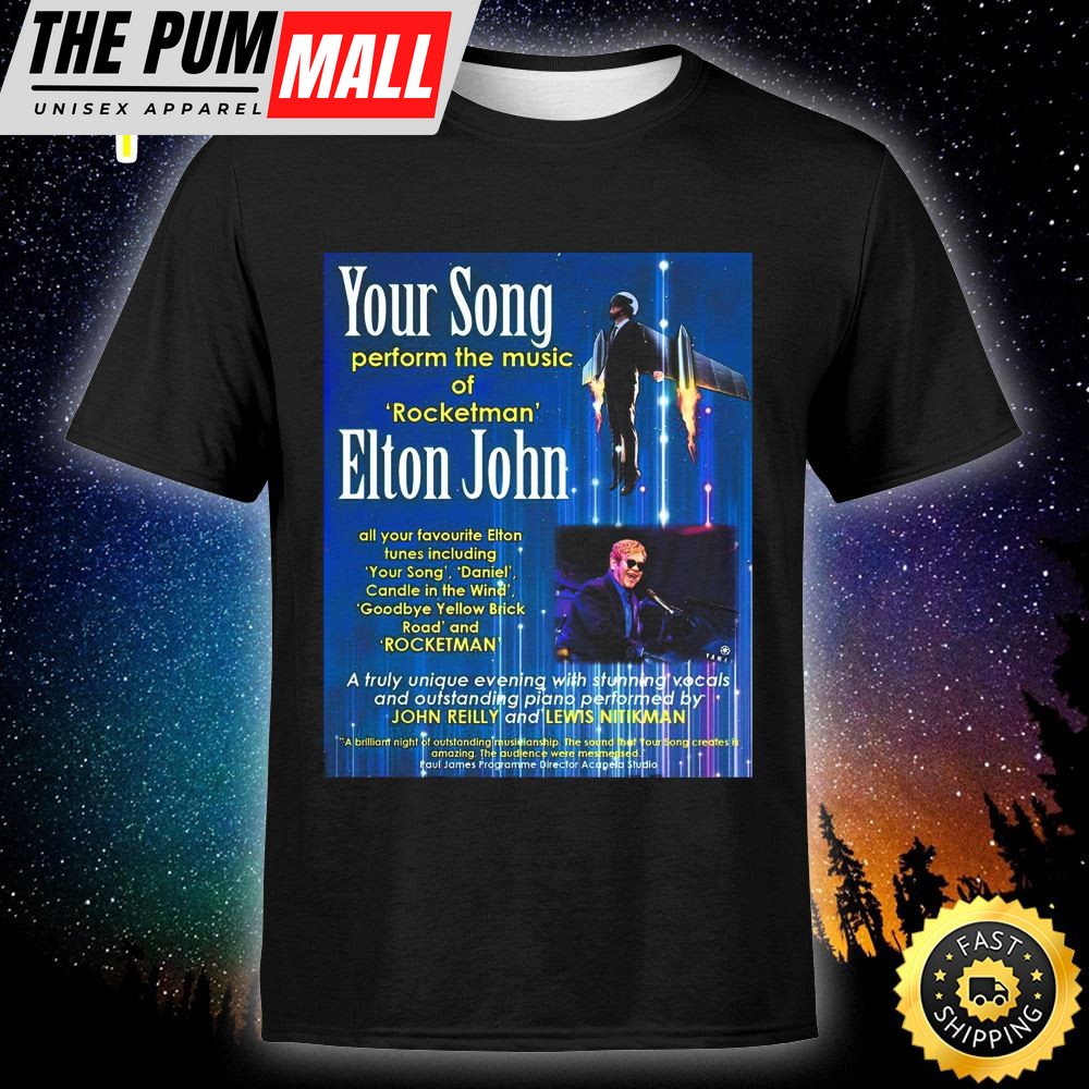 Young Elton – A Celebration Of The Songs Of Elton John, Chapel Arts Centre Bath June 30 Tour 2025 Unisex T-shirt