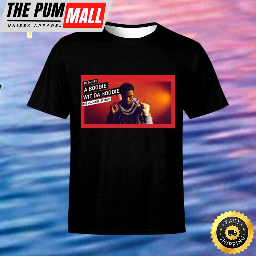 Z0 26MRT A Boogie Wit Da Hoodie Me vs. Myself Tour Black T-shirt