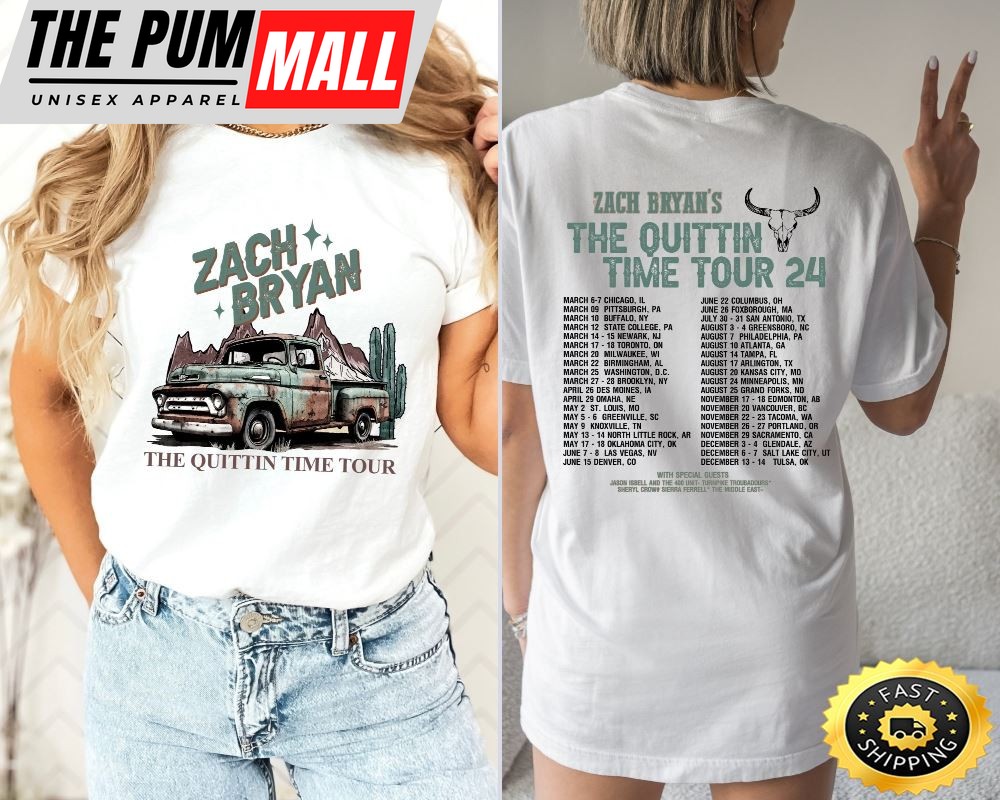 Zach Bryan The Quitting Time Tour 2024 Shirt