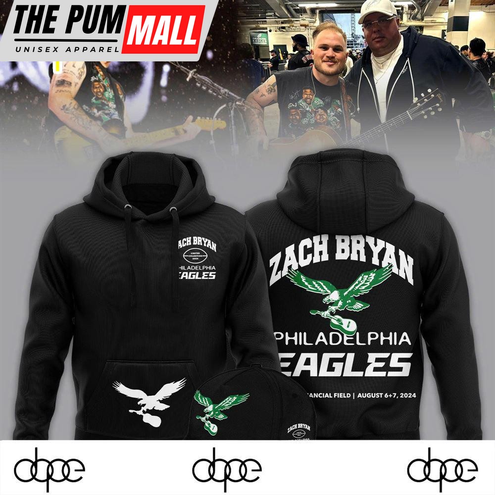 Zach Bryan x Eagles Black Hoodie Shirt