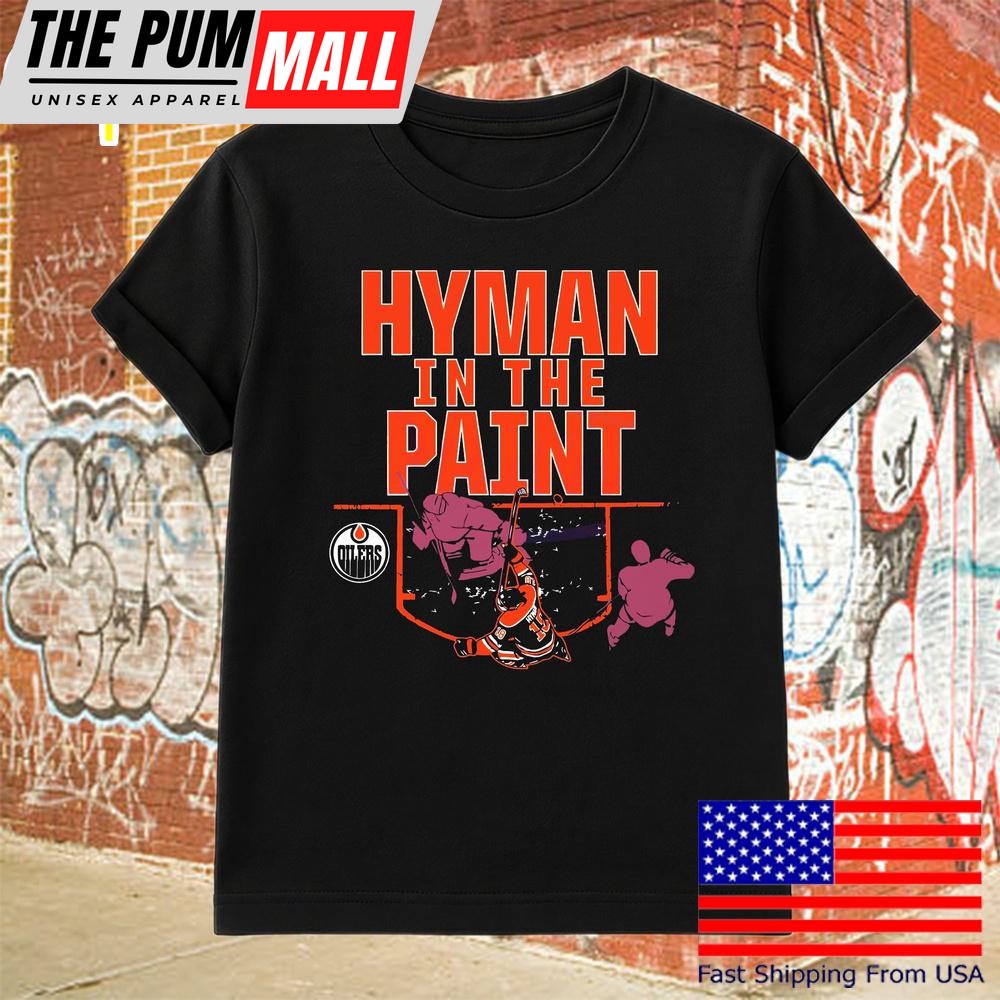 Zach Hyman Edmonton Oilers In The Paint T-Shirt