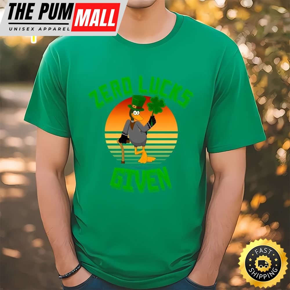 Zero Lucks Given Funny St Patricks Day T-Shirt