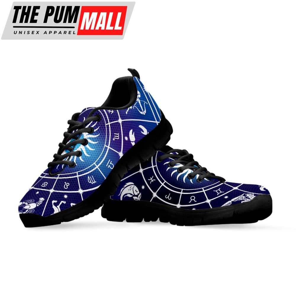 zodiac-horoscopes-print-black-running-shoes-gift-for-men-and-women-08c93ih3 Zodiac Horoscopes Print Black Running Shoes, Gift For Men And Women