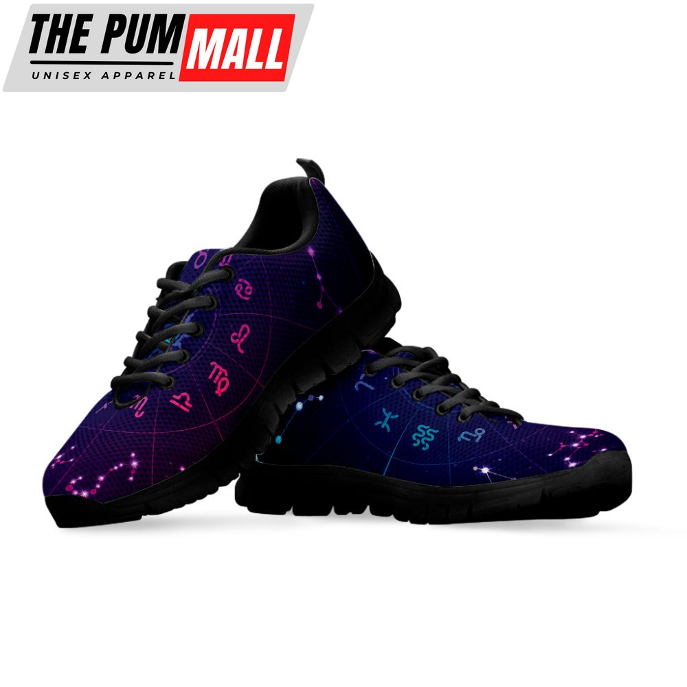 zodiac-symbols-wheel-print-black-running-shoes-gift-for-men-and-women-uk97qdsw Zodiac Symbols Wheel Print Black Running Shoes, Gift For Men And Women