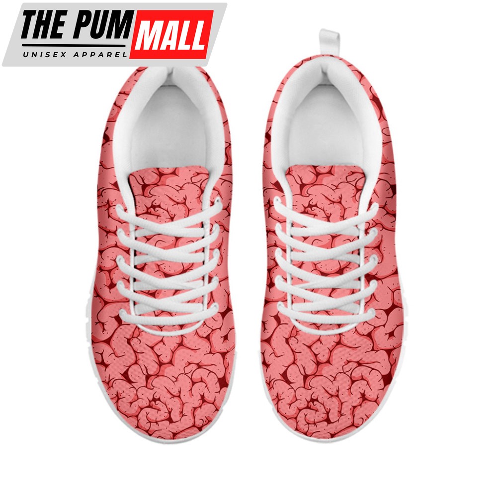 zombie-brain-print-white-running-shoes-gift-for-men-and-women-frx2rvfj Zombie Brain Print White Running Shoes, Gift For Men And Women